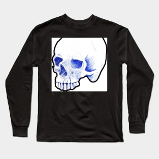 Blue Memento Mori Long Sleeve T-Shirt